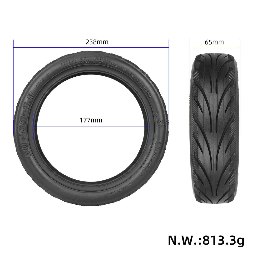 Pneumatico Tubeless Yuanxing Autoriparante 60/65-6.9 con Gel Adesivo e Valvola, Pneumatici Autoriparanti per Scooter Elettrici 60/65-6.9, Pneumatico Sottovuoto Tubeless per Ninebot MAX G2, Parte del Pneumatico Antiscivolo Resistente all&