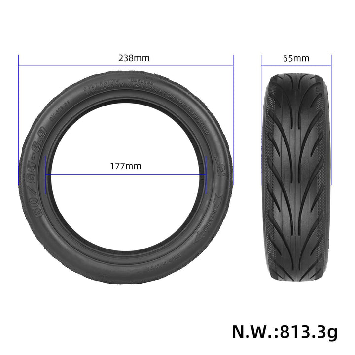 Pneumatico Tubeless Yuanxing Autoriparante 60/65-6.9 con Gel Adesivo e Valvola, Pneumatici Autoriparanti per Scooter Elettrici 60/65-6.9, Pneumatico Sottovuoto Tubeless per Ninebot MAX G2, Parte del Pneumatico Antiscivolo Resistente all&
