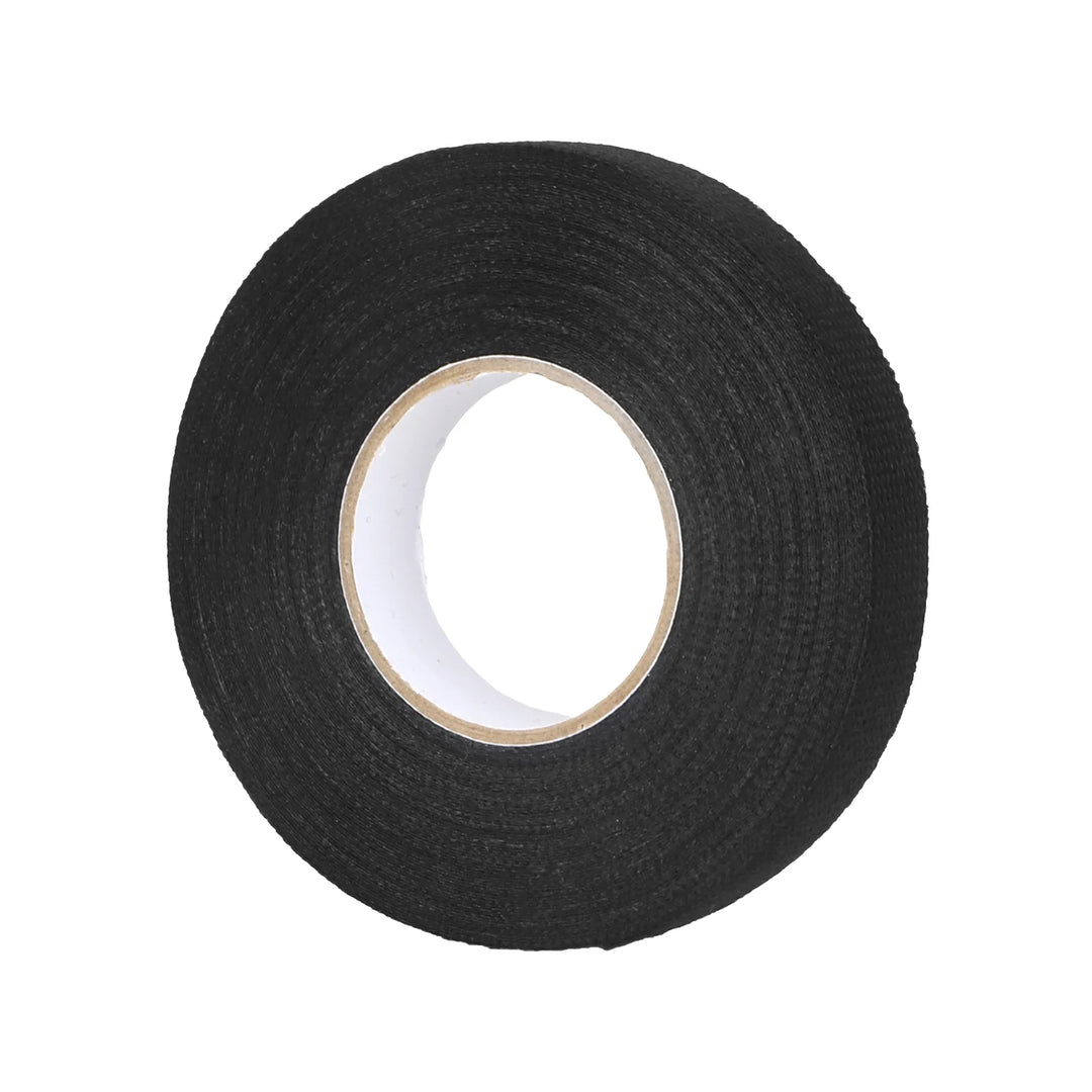 1PC 15mm/15 Meters Black New Adhesive Cloth Tape Industrial Tape For Cable Harness Wiring Loom 15mm Wire Harness Tape Cloth Fabric Adhesive Heat-resistant Loom Wrap For Automotive Electrical Insulation Cable Fixed