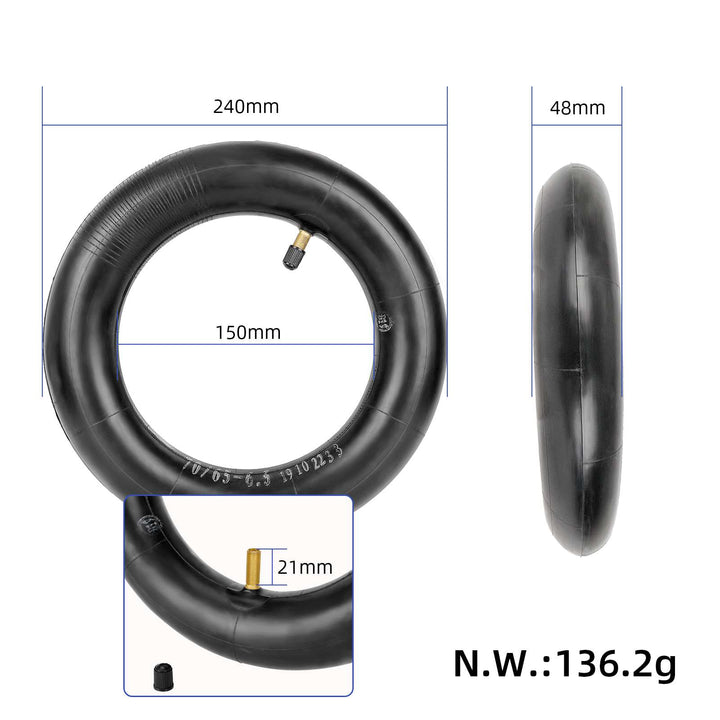 10 inch 10x2.70-6.5 70/65-6.5 Thicken Inner Tube with Straight Valve For Electric Scooter Balance Car M365 Parts Durable Air Camera Replacement Scooter Tube 10*2.70-6.5 Camera 10 Inch Electric Scooter Thickened Butyl Rubber