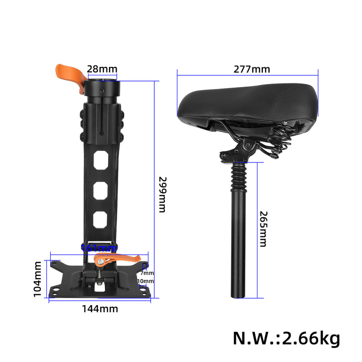 Kukirin G2 Pro DB Sedile con Cuscino Grande Sedile Pieghevole Originale per Monopattino Elettrico KuKirin G2 Pro DB Kugoo Kirin G2 Pro DB Parti di Cuscino Ammortizzante
