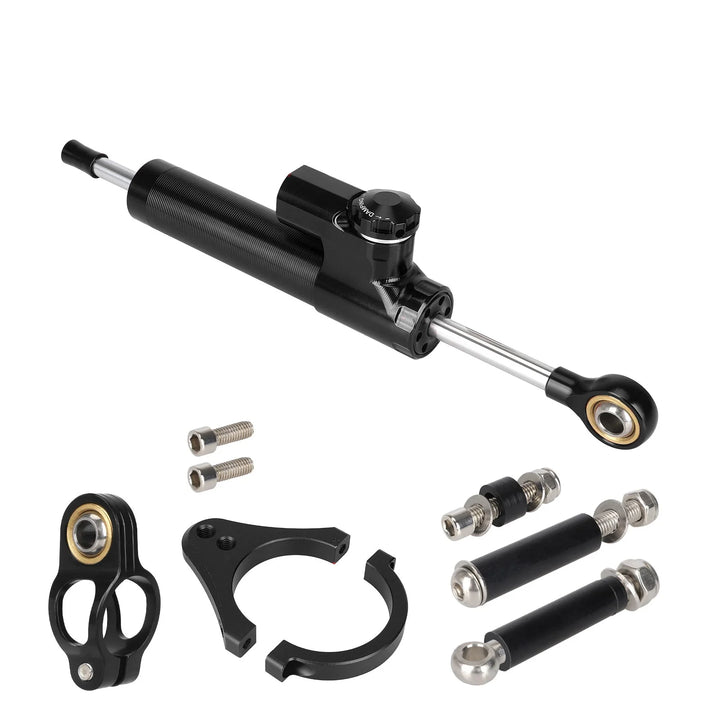Ammortizzatore di sterzo rosso con supporto di montaggio nero per monopattino elettrico Ausom Gallop/Kukirin G3 Pro 2024, staffa di modifica in alluminio e acciaio