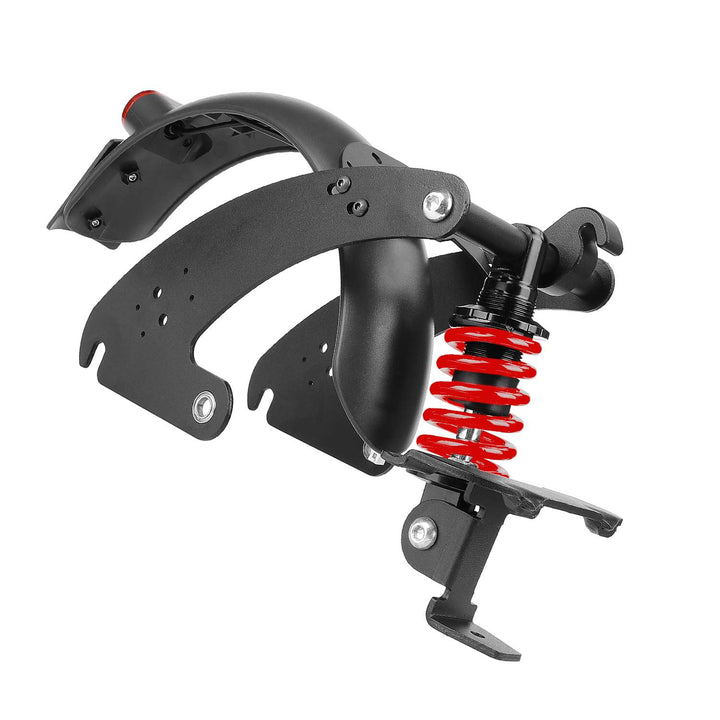 Sospensione posteriore nero-rosso V2 per scooter G30 Max con brevetto Max G30LP G30LE G30E Sospensione posteriore Ammortizzatore posteriore con parafango posteriore con portatarga e luci posteriori ingrandite