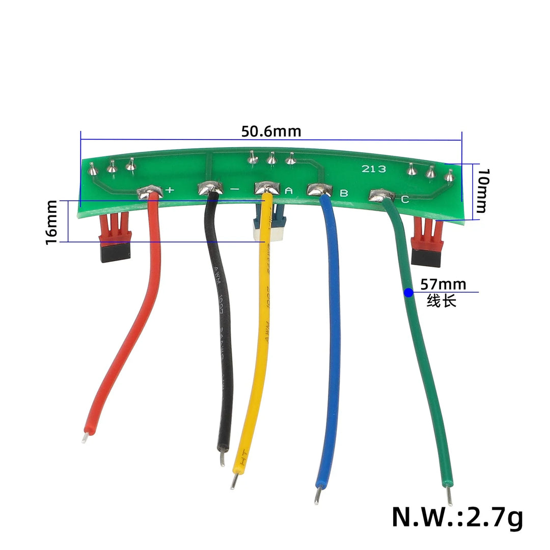 Sensore Hall 10G 3144 3143 per veicolo elettrico, cavo verde, scheda PCB motore con cavi a 120 gradi, quadro elettrico