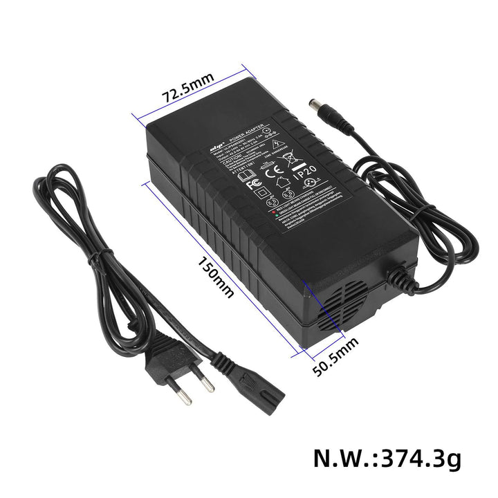 Ulip42V~54.6V2A DC2.1 Certified Charger EU Plug Charger 42V2A Adapter Lithium Battery Balance Bike Charger European Standard Li-ion Battery Pack Charger Power Adapte Input 100-240V 48V 13S Lithium Skateboard Balance Vehicle Battery with Fan