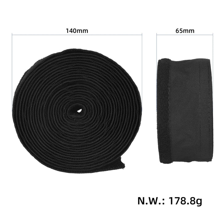 Coprifilo con larghezza di 64 mm ± 3, lunghezza 5 metri, per cavi da 16 mm a 18 mm. Manicotto adesivo a occhiello da 16 mm-18 mm in nylon intrecciato flessibile per guaina avvolgente per protezione cavi.