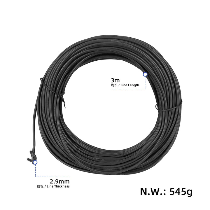 Cavo Solare in Silicone Nero 16AWG Extra Morbido Alta Temperatura 30m Flessibile Prolunga in Rame Stagnato Cavo Batteria DC Sistema Pannello Fotovoltaico