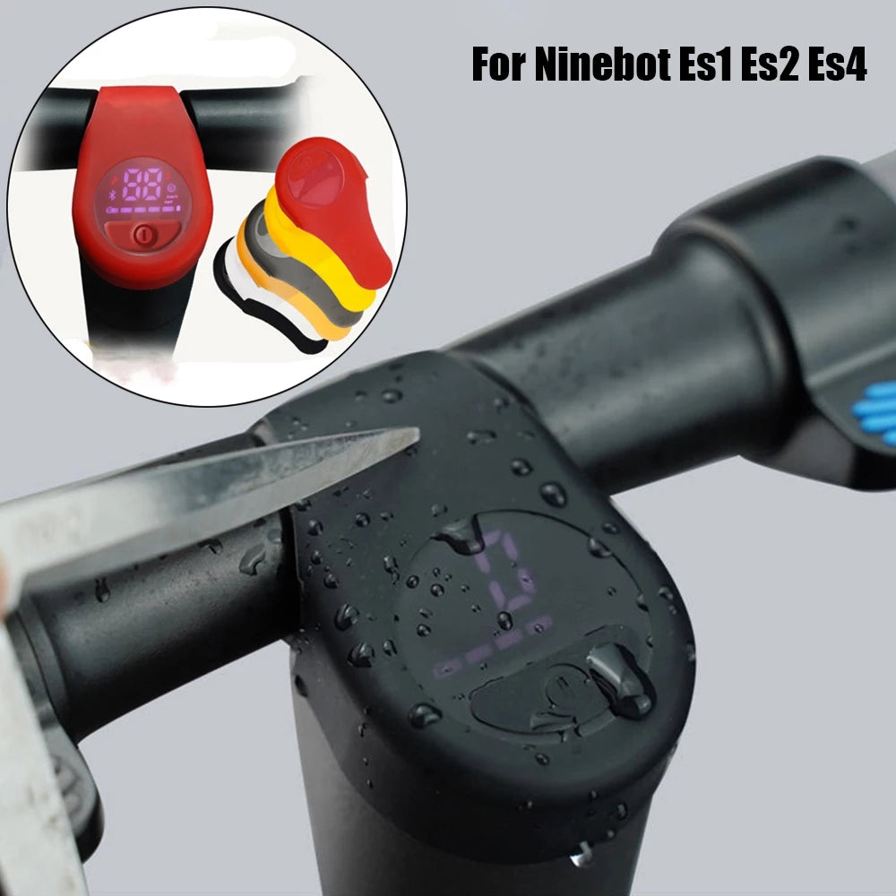 Copertura protettiva impermeabile per monopattino nera, custodia per display, protezione per cruscotto per Ninebot ES1 ES2 ES4, pannello cruscotto, copertura per circuito stampato, protezione antigraffio, custodia in silicone impermeabile per display