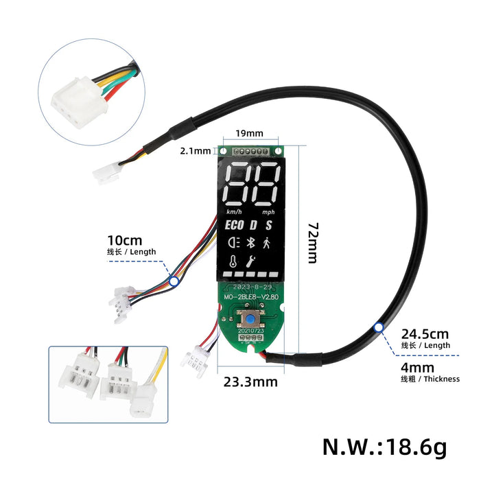 Xbot T3P-C 36V G30 Max ControllerMotherboard Set with Display Taillight Throttle Front Light Display Cover for Monorim Electric Scooter Electric Scooter Controller Set Bluetooth Version Digital Display Instrument Complete Set
