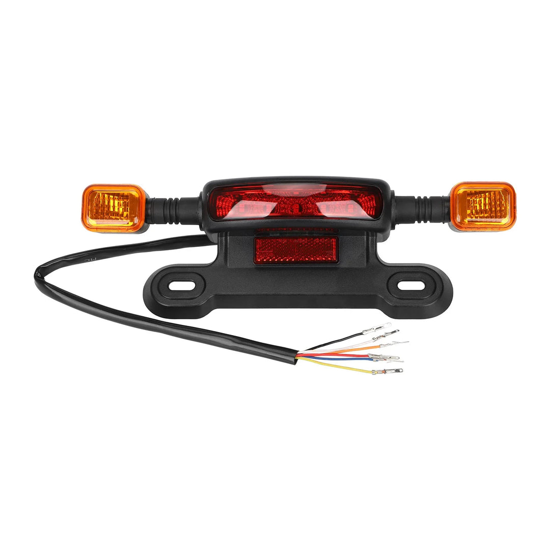 Fanalino posteriore 3-in-1 con funzione frecce per bici elettrica 48/60V Fanalino posteriore funzione freno 48V 60V Fanale stop Segnalatore di direzione Fanale posteriore