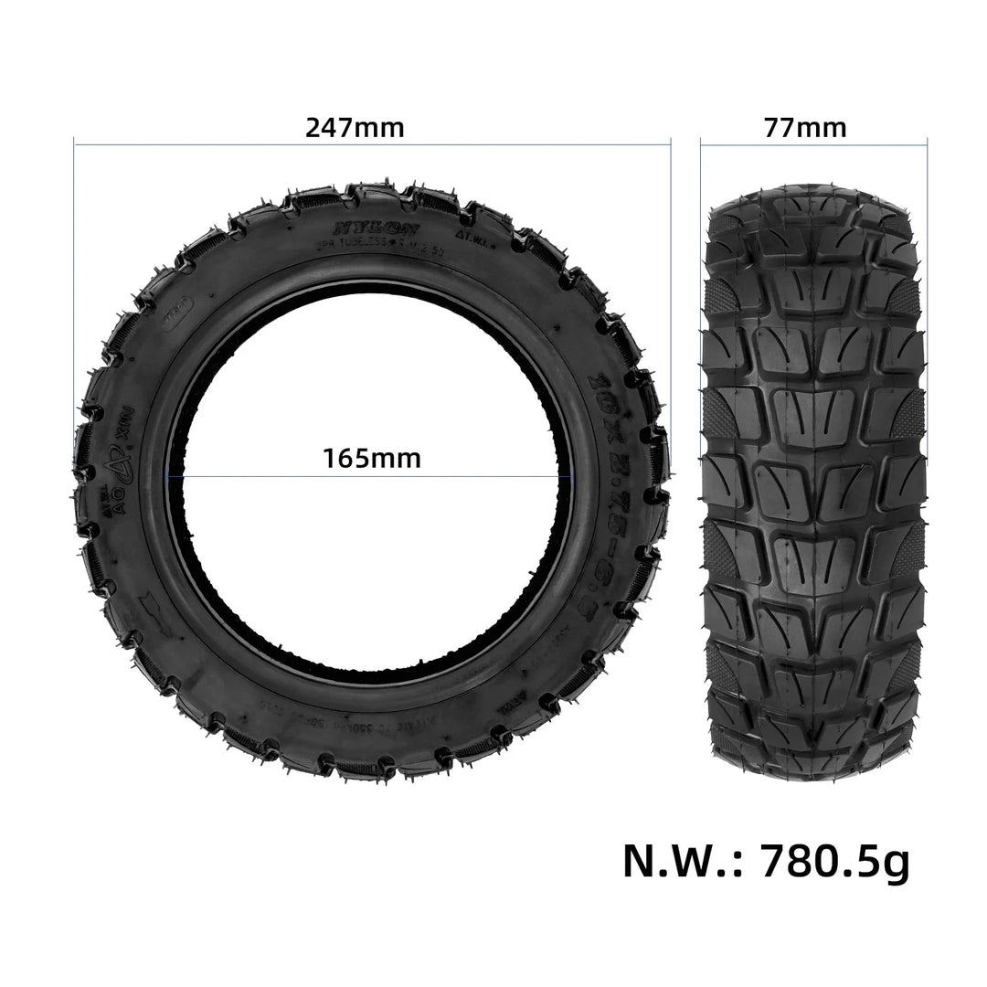 Pneumatico tubeless Aoxin 10*2.75-6.5 Pneumatico tubeless per monopattino elettrico da 10 pollici Rinforzato resistente all&