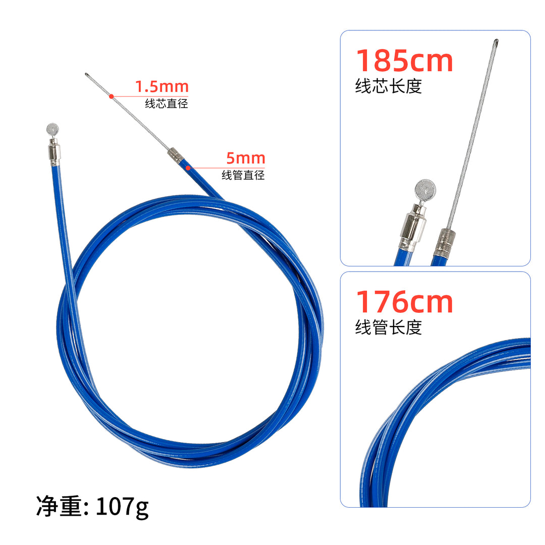 Filo freno blu 185 cm Cavo per monopattino elettrico Mi 3 Mi3 Xiaomi E-Scooter Kickscooter Ciclismo Tubo blu Parti di ricambio Cavo freno a disco Mi Scoote