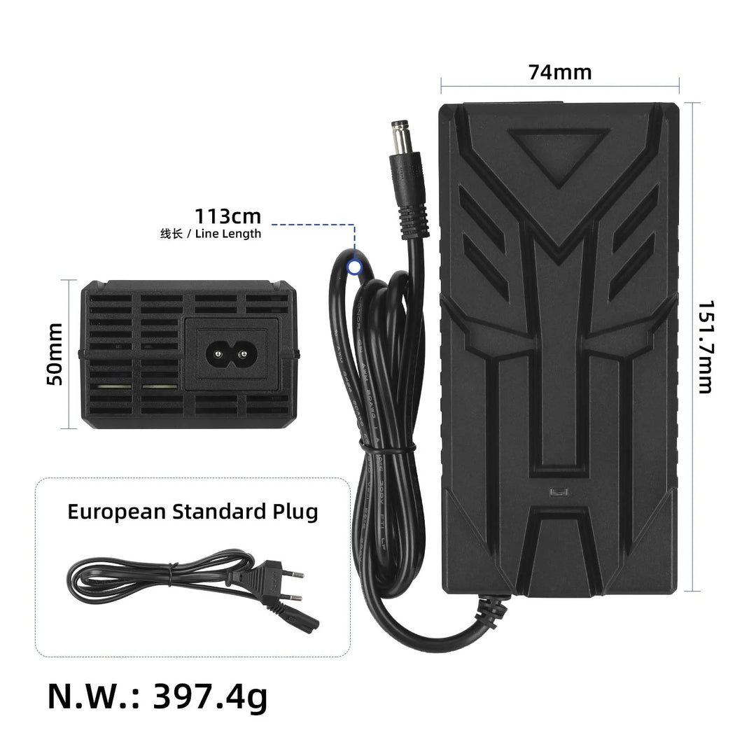 Ulip 18V to 42V 3A DC2.1 Head Charger EU Plug with CE and FCC Certificates Electric Scooter Charger Power Adapter 42V Lithium Battery Charger DC2.1 Plug Power Charger AC100-240V EU Plug Power Adapters