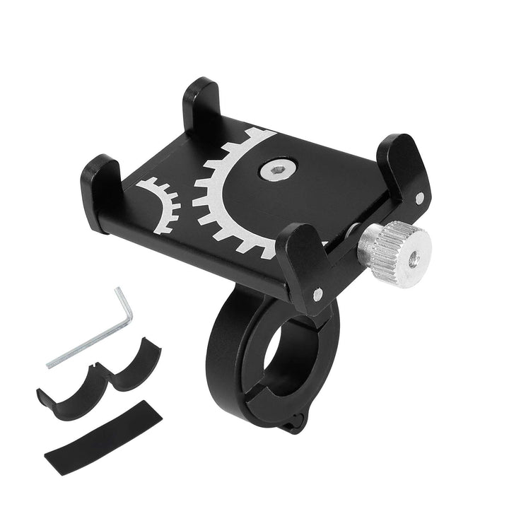Supporto per telefono cellulare da bicicletta nero in lega di alluminio, navigazione fissa, supporto regolabile per telefono cellulare, morsetto per manubrio, staffa di montaggio per scooter elettrico Xiaomi m365 m365 Pro