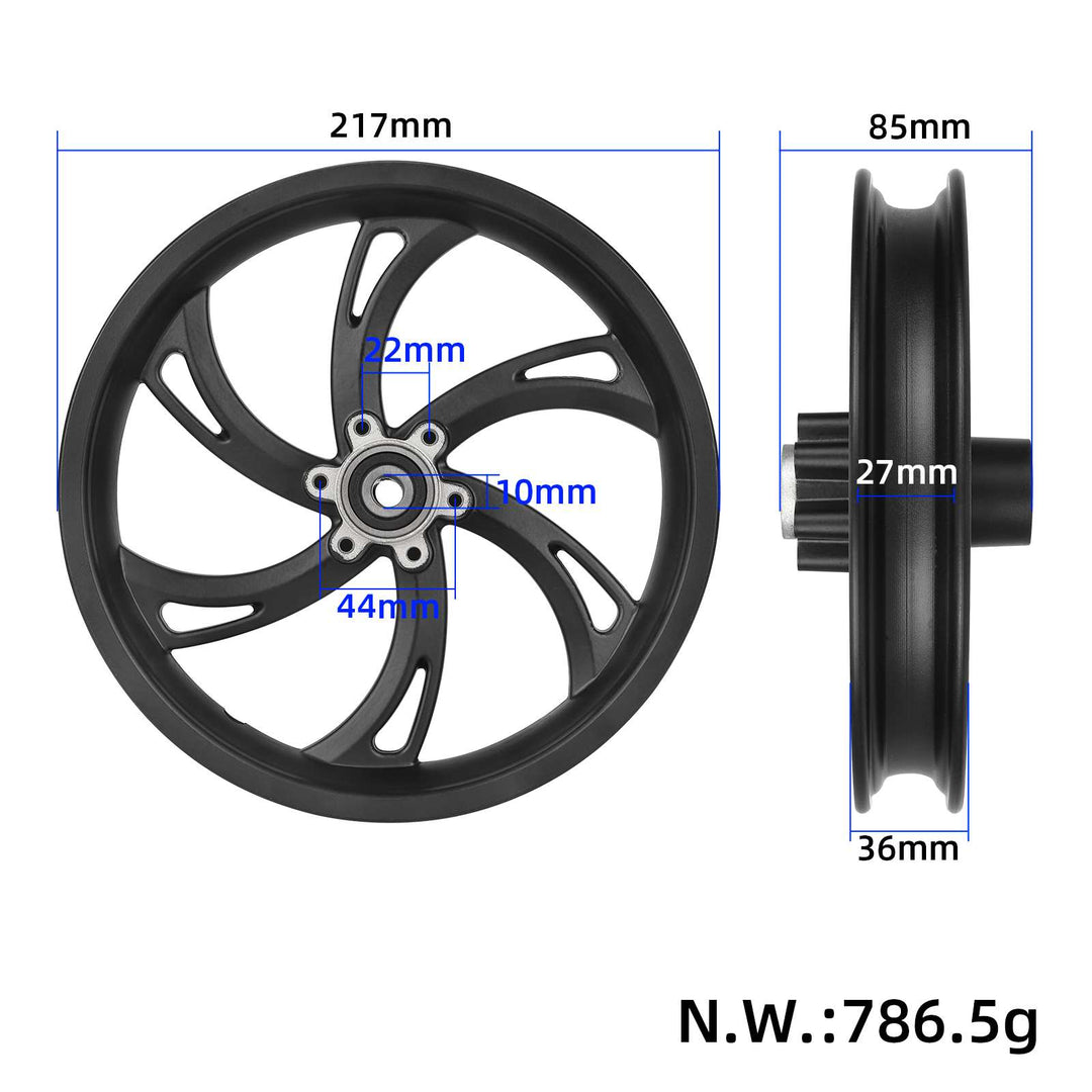 Mozzo ruota da 12 pollici per mozzo da 12 pollici 12 1/2 * 2 1/4 Scooter elettrico Bicicletta pieghevole Ruota anteriore Cerchio ruota in alluminio 12*1.75/1.95/2.125