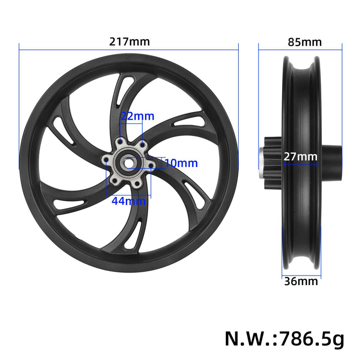 Mozzo ruota da 12 pollici per mozzo da 12 pollici 12 1/2 * 2 1/4 Scooter elettrico Bicicletta pieghevole Ruota anteriore Cerchio ruota in alluminio 12*1.75/1.95/2.125