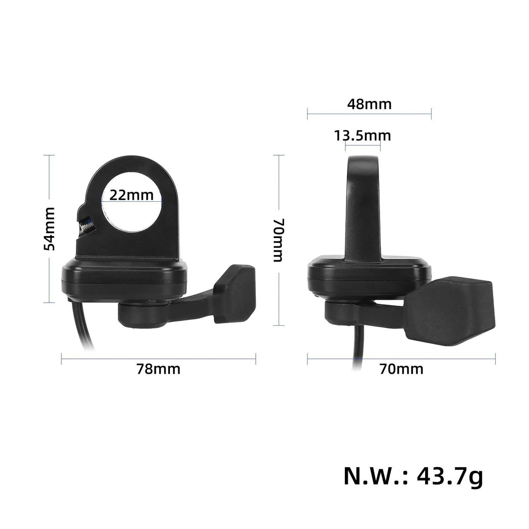 Acceleratore a pollice impermeabile Wuxing 8mm lato destro con leva dell&