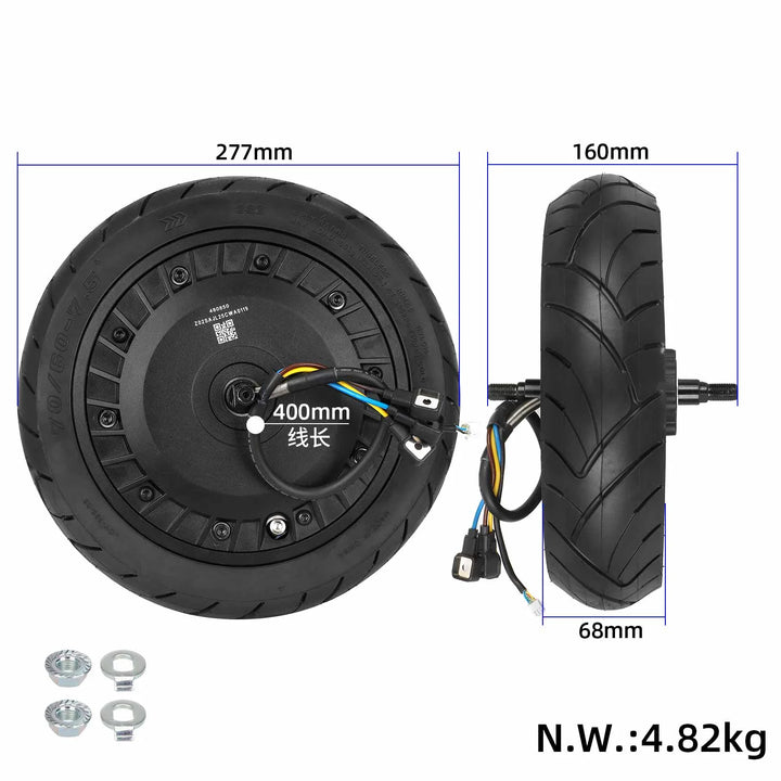 Original Segway Ninebot Max G3 Hub Motor Assy 850W with 70/60-7.5 Tire Ninebot Max G3 Electric Scooter 11 Inch Hub Motor 850W Rear Wheel Drive Motor Accessory Scooter Engine Electric Motor Drive Assembly Power Unit