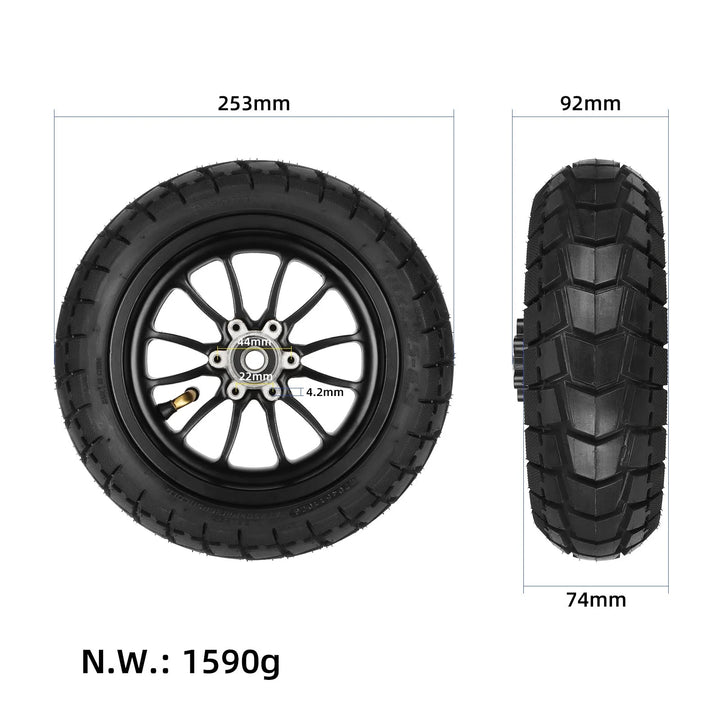 Kukirin A1 Front Wheel Rim Tire 10 inch 10*2.75-6.5 Wheel Original Scooter Drive Wheel Assembly Original 10x2.7-6.5 Front Wheel Assembly for KUGOO KIRIN A1 Kukirin A1 Electric Scooter Wheel Hub Tire Replace Spare Parts