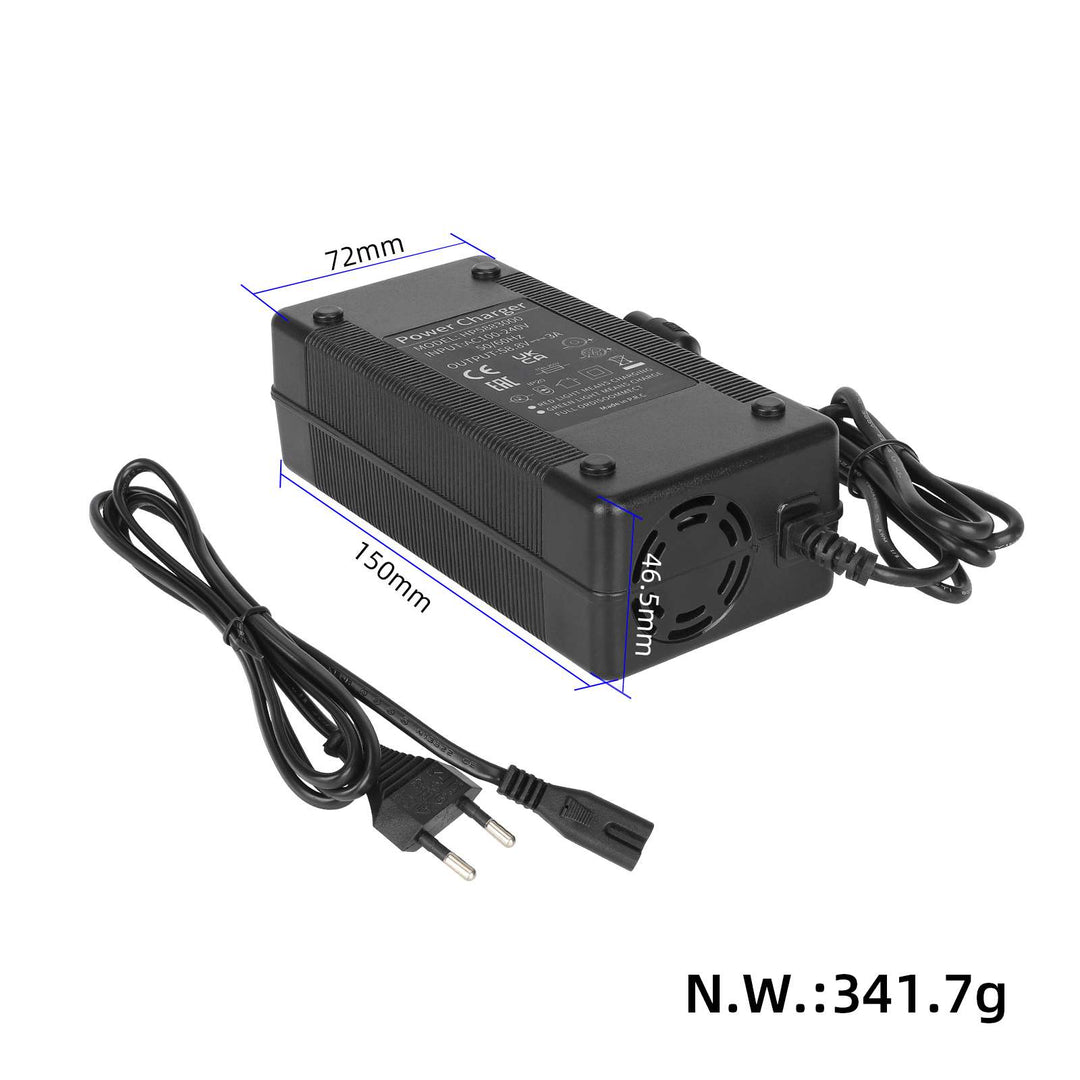 Caricabatterie 58.8V3A con connettore GX16 a 3 pin e spina EU Caricabatterie per veicoli elettrici Scooter elettrici Cavo di alimentazione con testa rotonda Accessori Batteria 52V per monopattini Zero 10X
