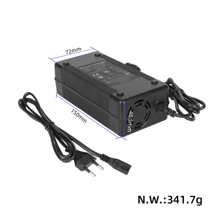 Caricabatterie 58.8V3A con connettore GX16 a 3 pin e spina EU Caricabatterie per veicoli elettrici Scooter elettrici Cavo di alimentazione con testa rotonda Accessori Batteria 52V per monopattini Zero 10X