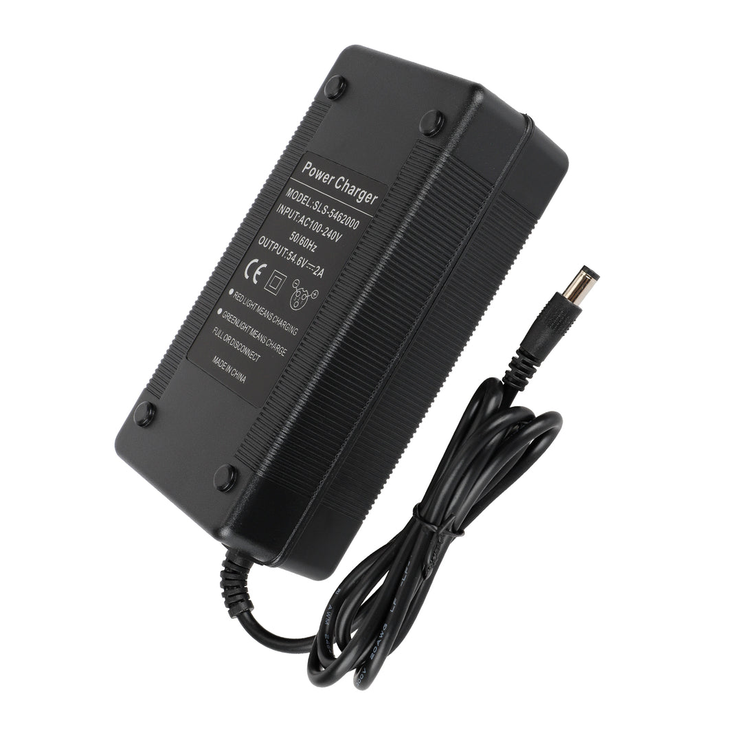 Caricabatterie 54.6V2A DC2.1 con spina UE Caricabatterie per veicoli elettrici Scooter elettrico Cavo di alimentazione con testa DC2.1 Accessori con connettore 5521 5.5*2.1 Adattatore di alimentazione