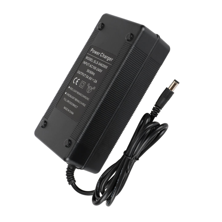 Caricabatterie 54.6V2A DC2.1 con spina UE Caricabatterie per veicoli elettrici Scooter elettrico Cavo di alimentazione con testa DC2.1 Accessori con connettore 5521 5.5*2.1 Adattatore di alimentazione