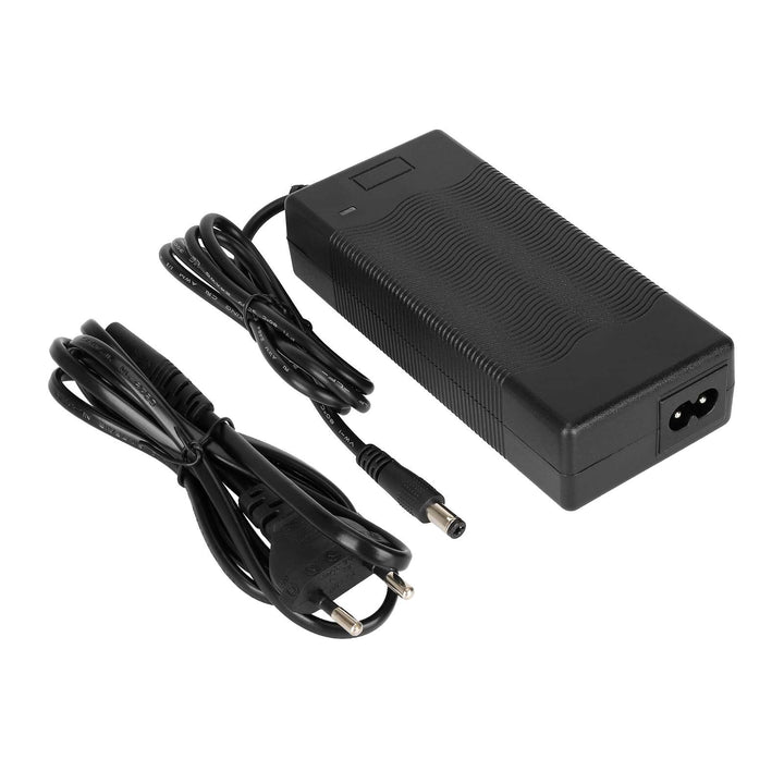 Caricabatterie da 36V a 42V 2A DC2.1 con 6 Cavi Adattatori Spina EU Veicolo Elettrico Scooter Elettrico Caricabatterie con Testa DC Caricabatterie per Batteria al Litio 36V 42V Cavo di Alimentazione a Testa Rotonda Accessori