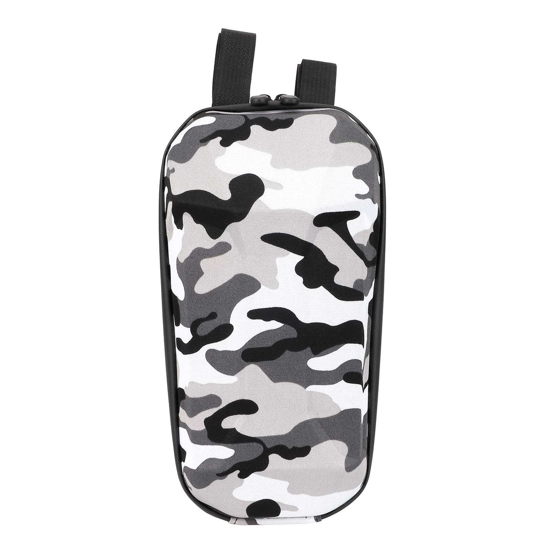 Camo Gray 3L Big Front Bag PU+EVA Carrier Hanging Head Handle Front Charger Bag Tool Storage Bag for Xiaomi Mijia M365/Ninebot ES2 ES1 Electric Scooter Electric Scooter Front Bag Waterproof EVA Hard Shell Bags Reflective Handlebar Hanging Bag Storage Bag