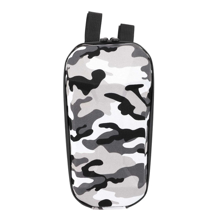 Camo Gray 3L Big Front Bag PU+EVA Carrier Hanging Head Handle Front Charger Bag Tool Storage Bag for Xiaomi Mijia M365/Ninebot ES2 ES1 Electric Scooter Electric Scooter Front Bag Waterproof EVA Hard Shell Bags Reflective Handlebar Hanging Bag Storage Bag