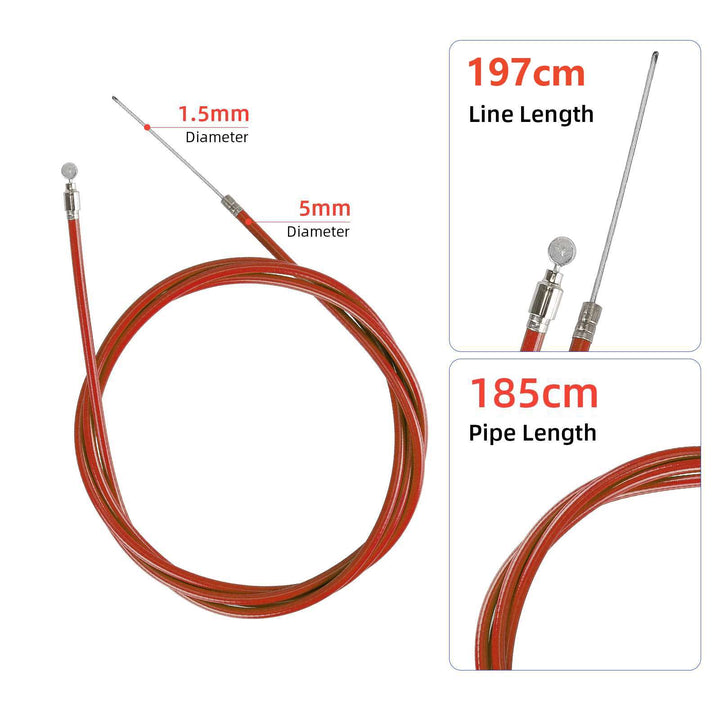 Red Brake Cable for Xiaomi Pro Pro2 Electric Scooter Brake Wire Line Red Tube Length 197cm Kickscooter Parts Mi Scooter M365 Pro Pro2 Disc Brake Cable