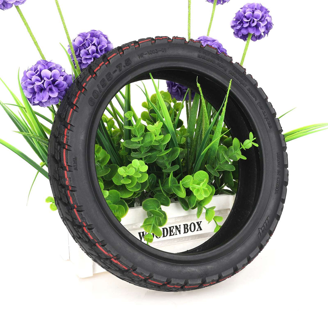 ULIP 60/55-7.5 Tubeless Self Healing Tire with Valve for Segway Ninebot Max S90L Electric Scooter Built-in Self-repair Glue All Terrain Puncture Proof Rubber Tire 10 Inch Front Rear Wheel Replacement Part Quick Repair Tyres Scooters Explosion-Proof Tire