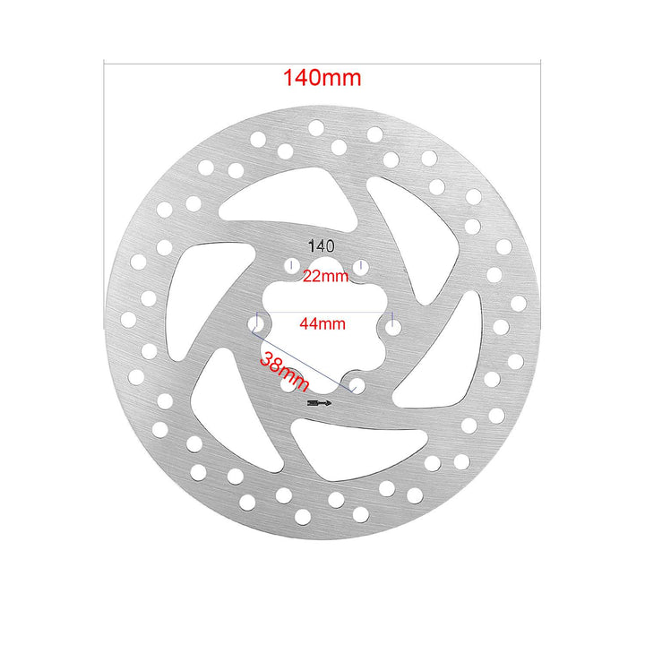 140MM Brake Disc with 6 Holes for Electric Scooter Brake Disc Diagonal 44mm Scooter Round Brake Disc Brake Rotors for Xiaomi 6 Ultra Kukirin G2 Max A1 Kugoo G-booster Kugoo M4 &amp; M4 Pro Electric Scooter Brake Disc Rear Wheel Disc Rotor Pads