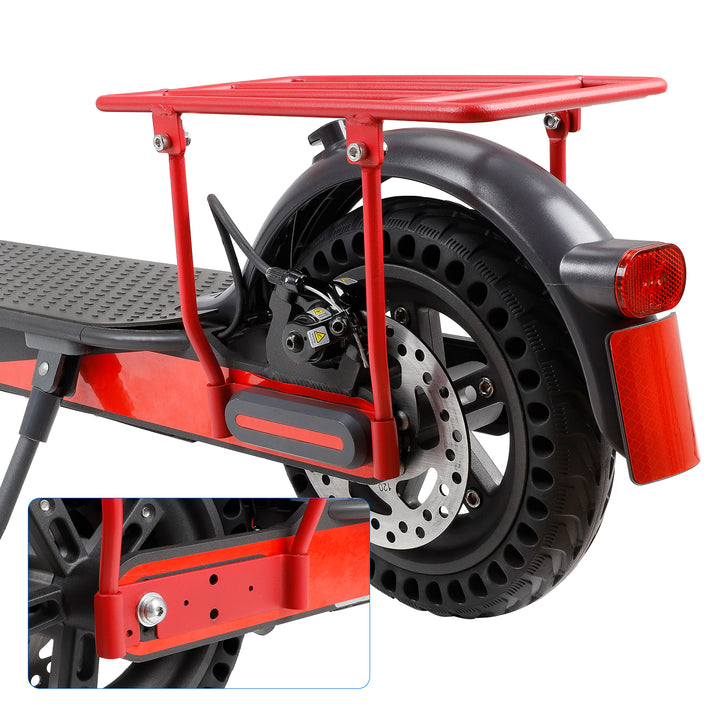 Scaffale portapacchi posteriore pieghevole rosso Ulip per monopattini Xiaomi M365 Pro PRO2 1S MI 3, portapacchi posteriore per E-Scooter, design compatto, leggero, per spazio di archiviazione aggiuntivo