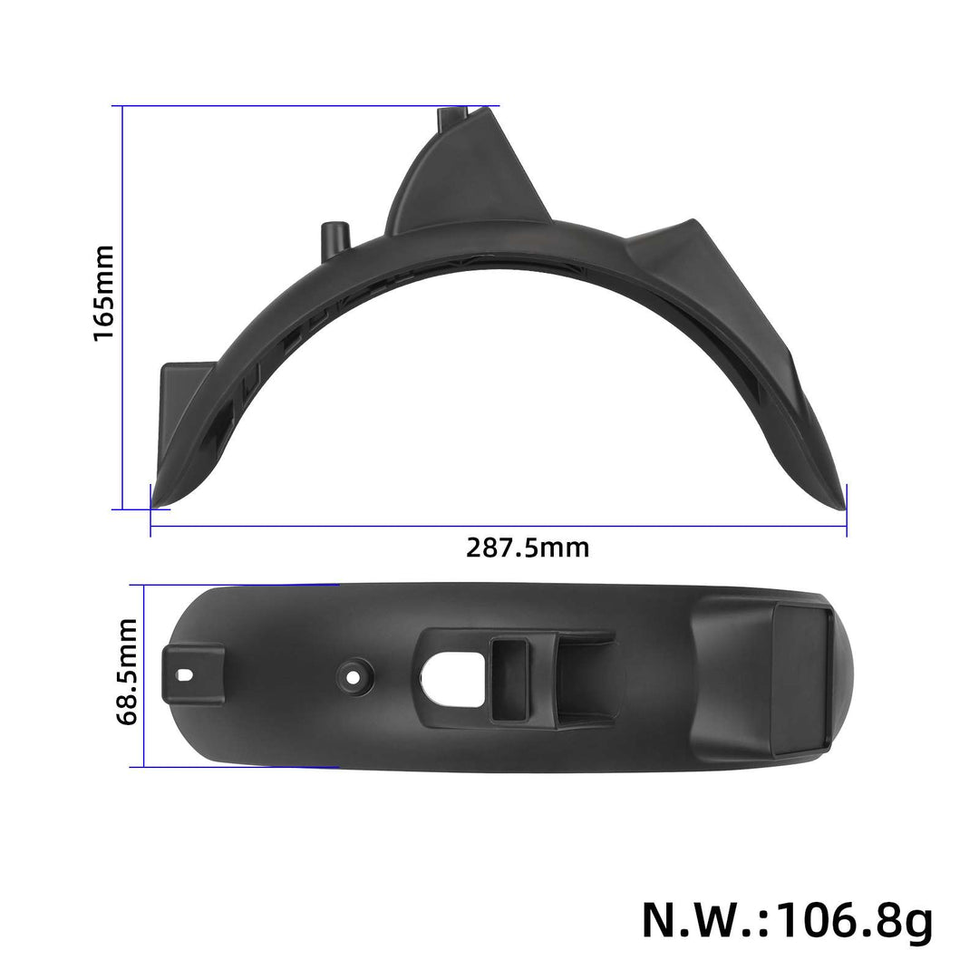 Parafango posteriore nero Xiaomi 4 Lite 2 Gen per Germania e Italia, parafango posteriore impermeabile, pezzi di ricambio adatti per scooter elettrico Xiaomi 4 Lite di seconda generazione, protezione parafango in plastica ABS a prova di schizzi