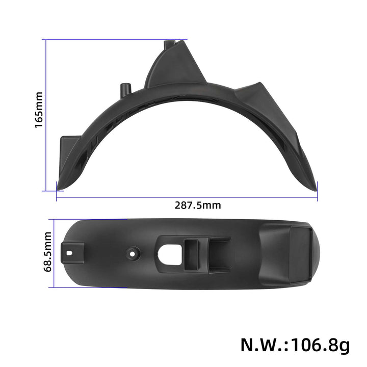 Parafango posteriore nero Xiaomi 4 Lite 2 Gen per Germania e Italia, parafango posteriore impermeabile, pezzi di ricambio adatti per scooter elettrico Xiaomi 4 Lite di seconda generazione, protezione parafango in plastica ABS a prova di schizzi