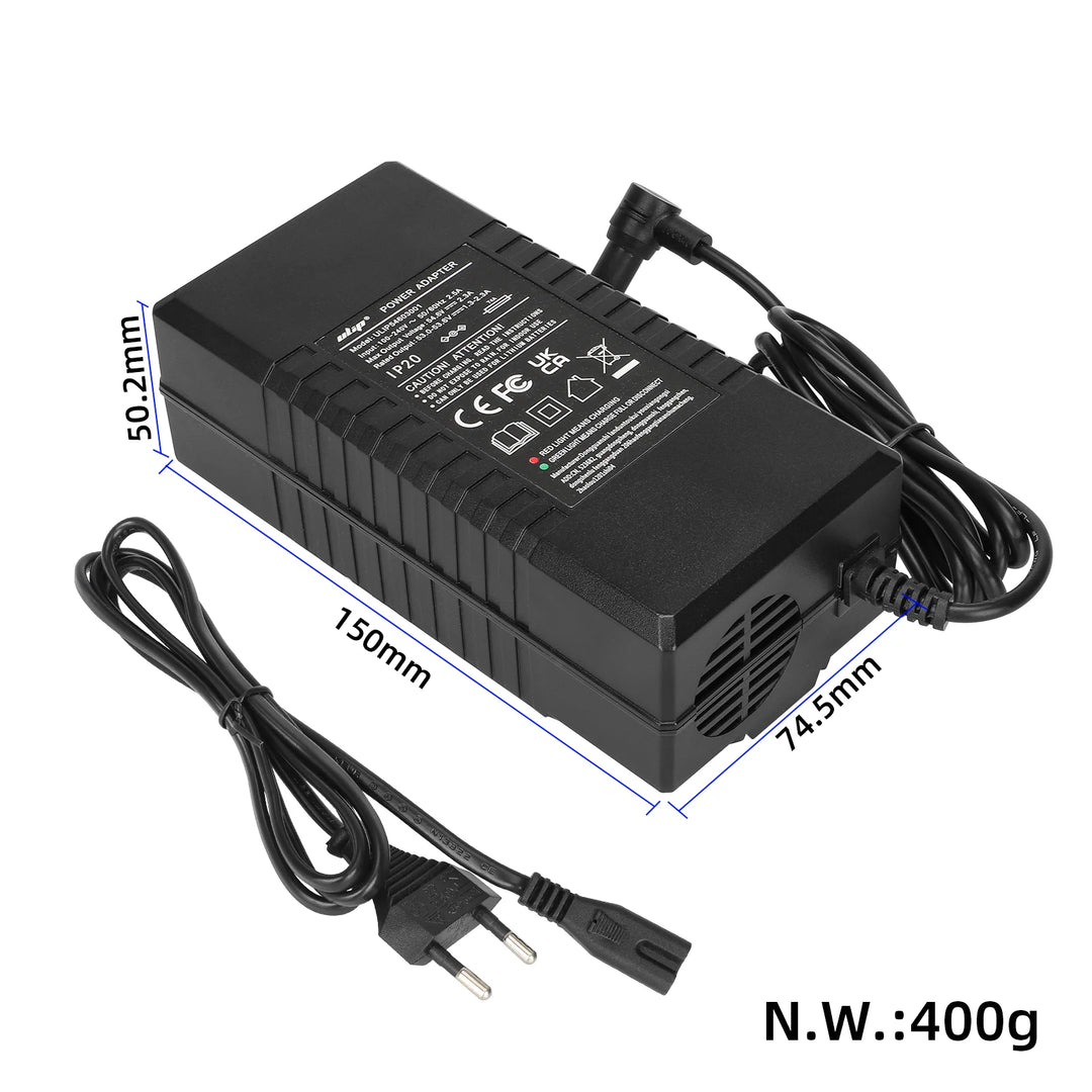 Ulip 54.6V2.3A Charger with Hollow Head EU Plug For Xiaomi 4 Pro 2nd Gen Xiaomi 4 Ultra Navee S65 Xiaomi 5 Xiaomi Pro Scooter Ulip 54.6V 2.3A Transformers European Standard Battery Charger Electric Scooter Power Adapter Charging Equipment Accessories