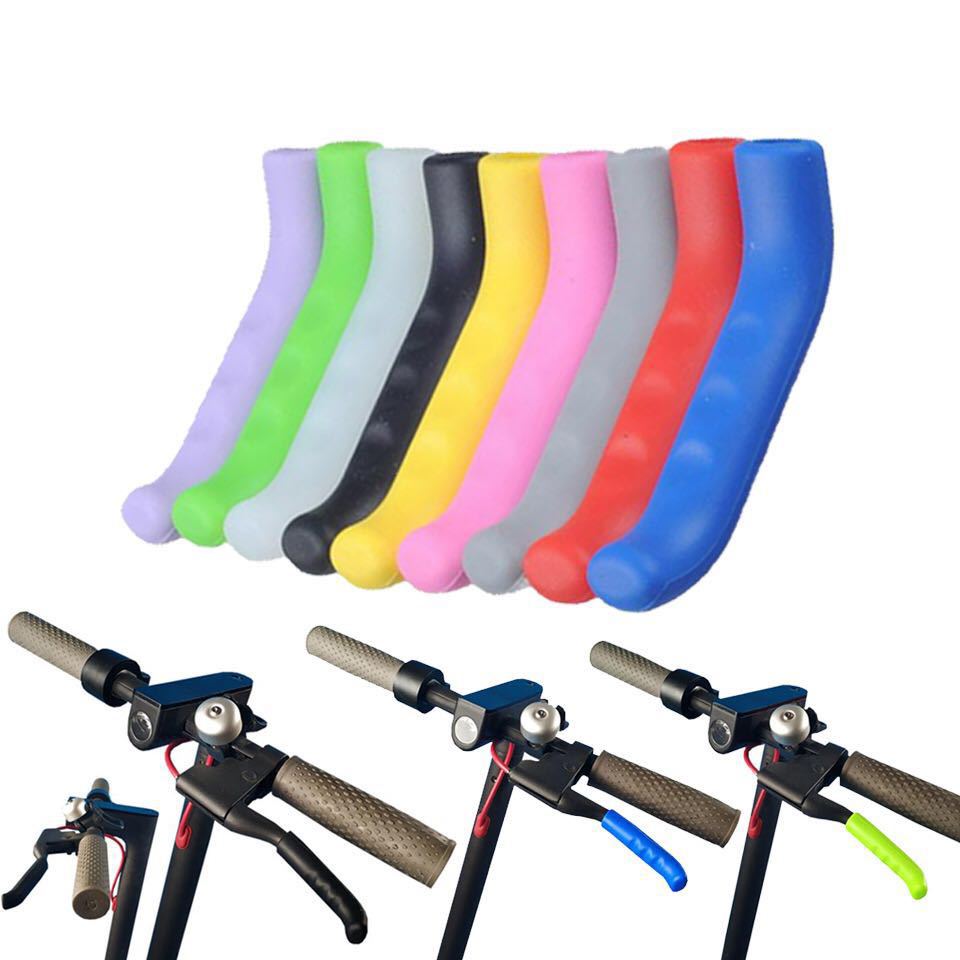 2pcs Black Bicycle Grips Bicycle Brake Handle Silicone Cover Mountain Bike Protective Rubber Handlebar Grips Cover Bicycle Accessories Durable Bike Bicycle MTB Brake Handle Soft Silicone Sleeve Brake Lever Protection Cover
