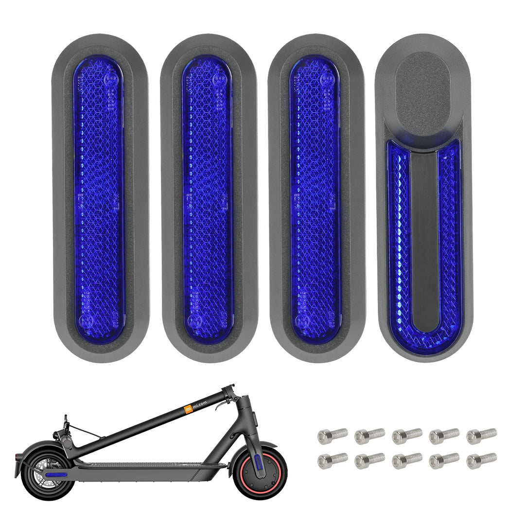 4 Pezzi Gusci Decorativi Grigio Con Barre Catarifrangenti Gialle Per m365 1s Pro Pro2 E Lite Copriruota Guscio Protettivo Per Scooter Elettrico Xiaomi 3 M365 Pro 2 1s Tubo Riflettente Di Sicurezza Anteriore Posteriore Parti Catarifrangenti Notturne