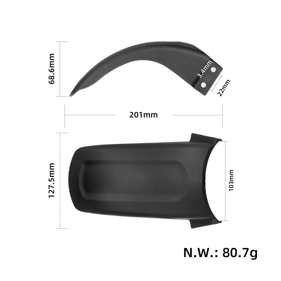 KuKirin A1 Front Fender Waterproof Front Fender Replacement Part for KuKirin A1 Electric Scooter Tire Splash Protection ABS Plastic Fender Protector KUGOO KIRIN A1 Original Front Fender Mudguard