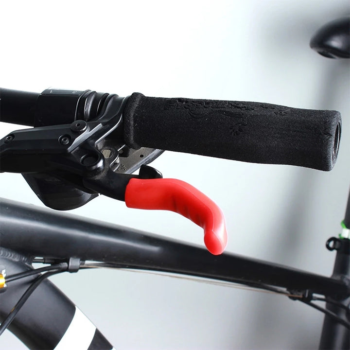 2pcs Black Bicycle Grips Bicycle Brake Handle Silicone Cover Mountain Bike Protective Rubber Handlebar Grips Cover Bicycle Accessories Durable Bike Bicycle MTB Brake Handle Soft Silicone Sleeve Brake Lever Protection Cover