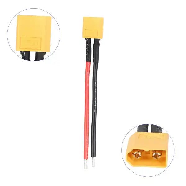 battery cable with XT60 male terminal
