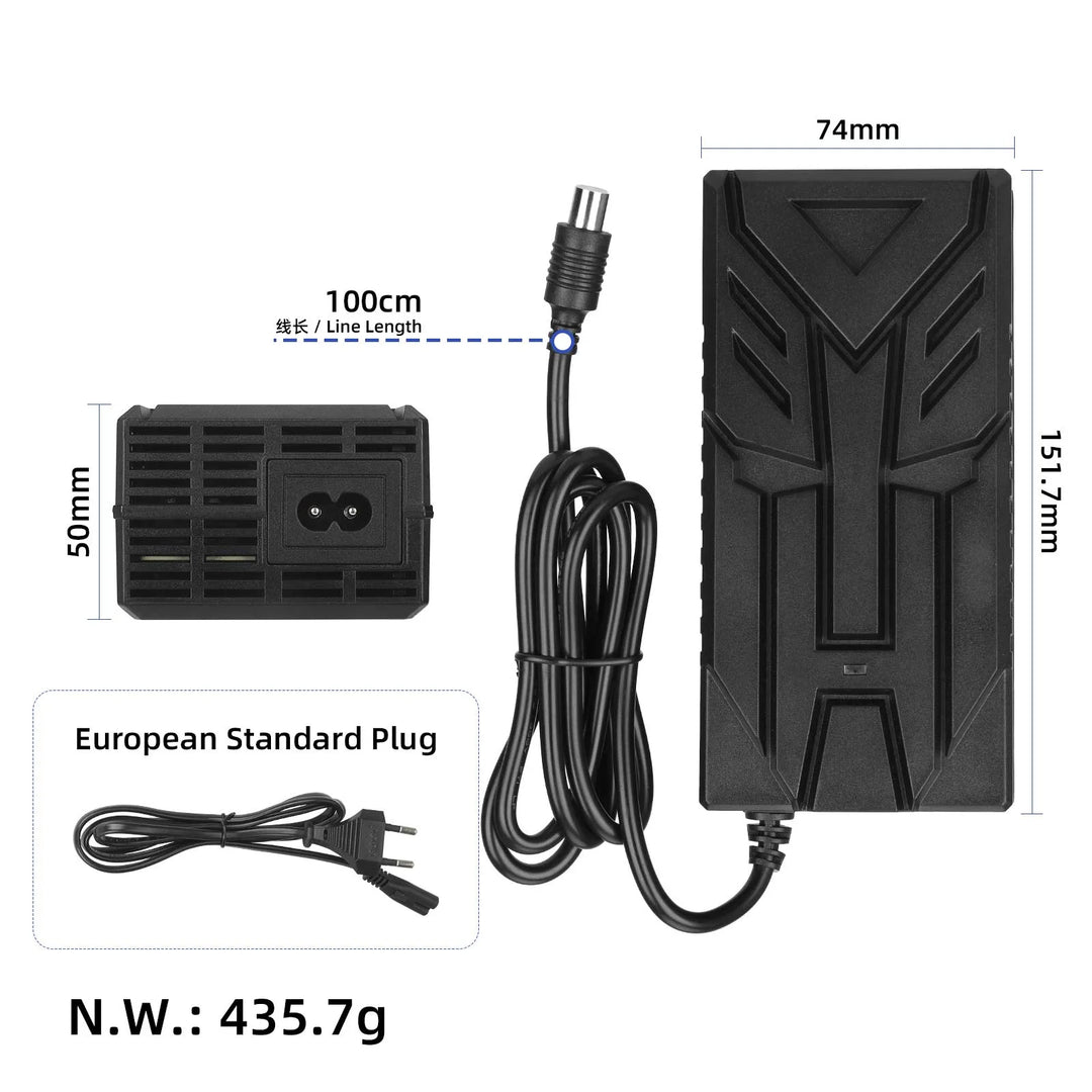 Ulip 42V~54.6V 3A Charger with Xiaomi Head Certified Charger EU Plug CE And FCC Certification Lithium Battery Charger 54.6V 3A Li-ion Battery Pack Charger Power Adapte Input 100-240V 48V 13S Lithium Skateboard Balance Vehicle Battery with Fan