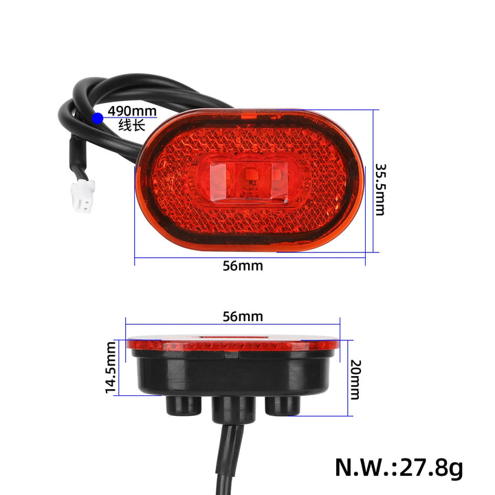 Luce posteriore per monopattino Xiaomi Mi 4/4 Lite, fanale di sicurezza per parafango Xiaomi 4 4 Lite, accessori LED per fanale posteriore, luce del freno posteriore per monopattino elettrico