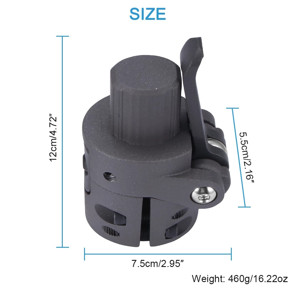 Base pieghevole grigia completa per monopattino elettrico Xiaomi Mijia M365 Pro, con sistema di bloccaggio integrato. Base solida in metallo per ricambio palo pieghevole con accessori a vite per monopattino elettrico Xiaomi M365 Pro.