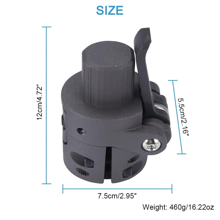 Base pieghevole grigia completa per monopattino elettrico Xiaomi Mijia M365 Pro, con sistema di bloccaggio integrato. Base solida in metallo per ricambio palo pieghevole con accessori a vite per monopattino elettrico Xiaomi M365 Pro.