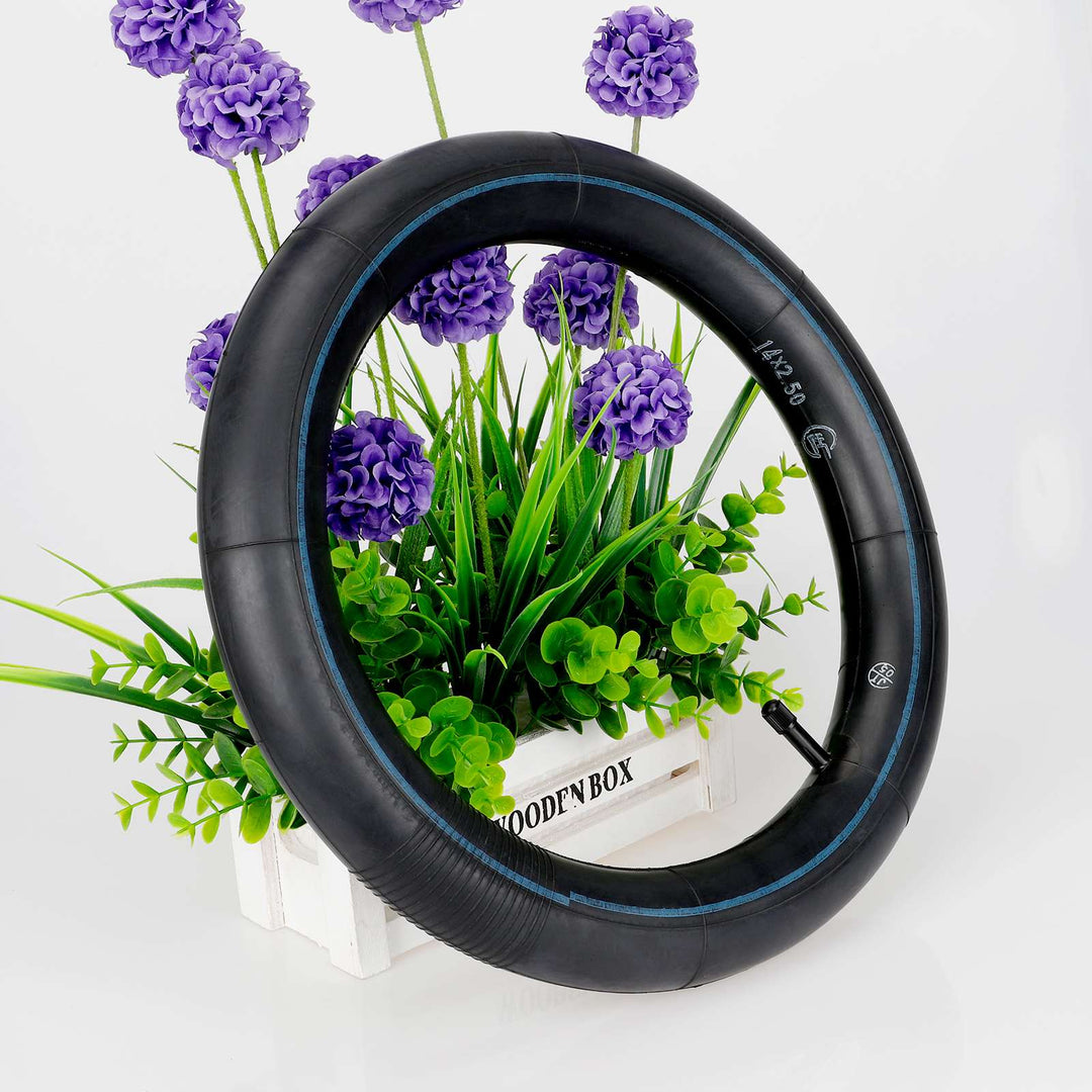 Electric Scooter 14*2.5/3.0 Inner Tube 14-Inch Butyl Rubber Inner Tube 2.50-10 Thickened Inner Bag Inner Tube Fittings14 Inch 14x2.50/3.0 Inner Tube For Electric Bicycle Wheel 14x2.5/3.0 Inner Tube Replacement Electric Vehicle Accessories