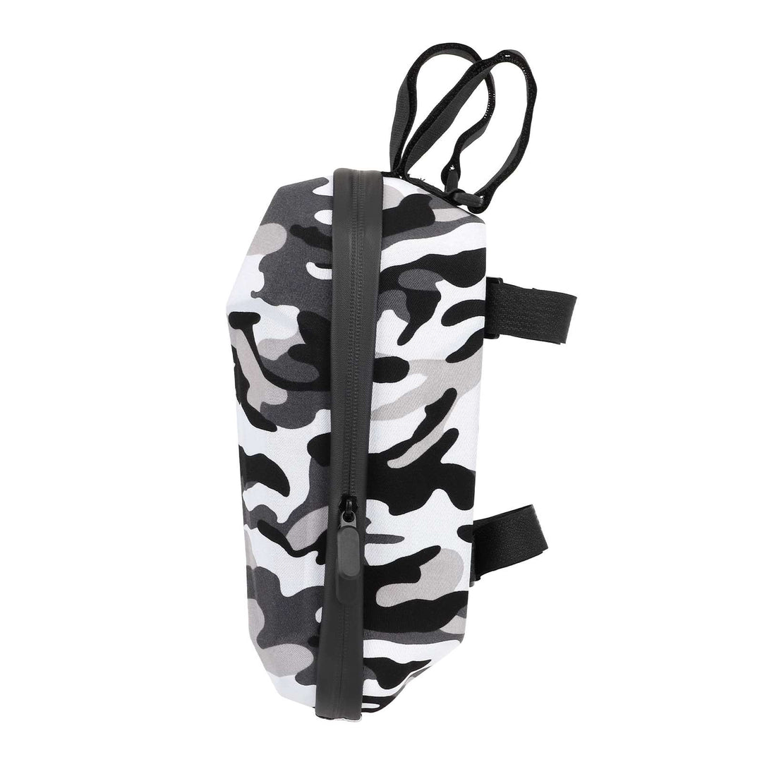 Camo Gray 3L Big Front Bag PU+EVA Carrier Hanging Head Handle Front Charger Bag Tool Storage Bag for Xiaomi Mijia M365/Ninebot ES2 ES1 Electric Scooter Electric Scooter Front Bag Waterproof EVA Hard Shell Bags Reflective Handlebar Hanging Bag Storage Bag