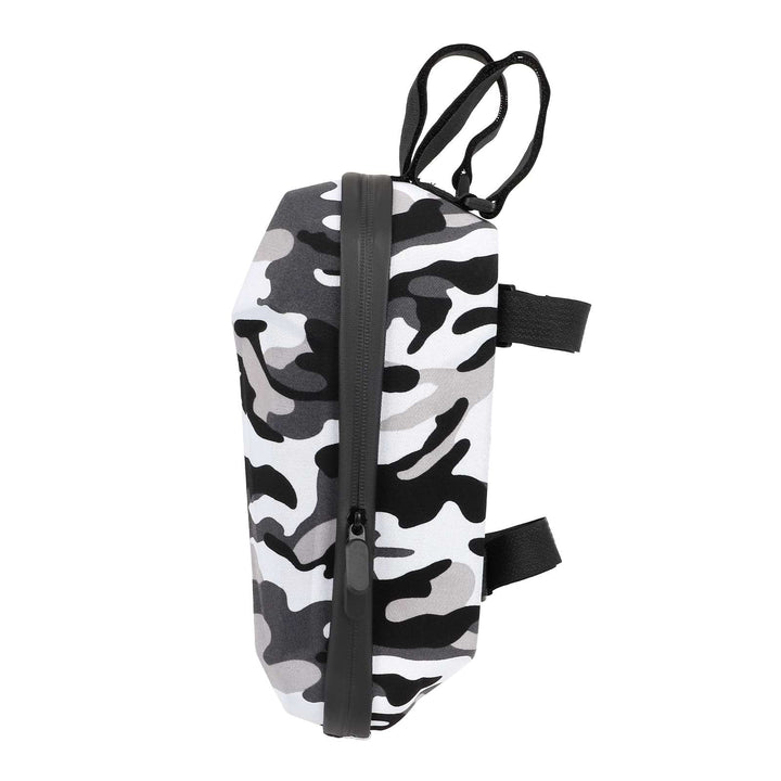 Camo Gray 3L Big Front Bag PU+EVA Carrier Hanging Head Handle Front Charger Bag Tool Storage Bag for Xiaomi Mijia M365/Ninebot ES2 ES1 Electric Scooter Electric Scooter Front Bag Waterproof EVA Hard Shell Bags Reflective Handlebar Hanging Bag Storage Bag