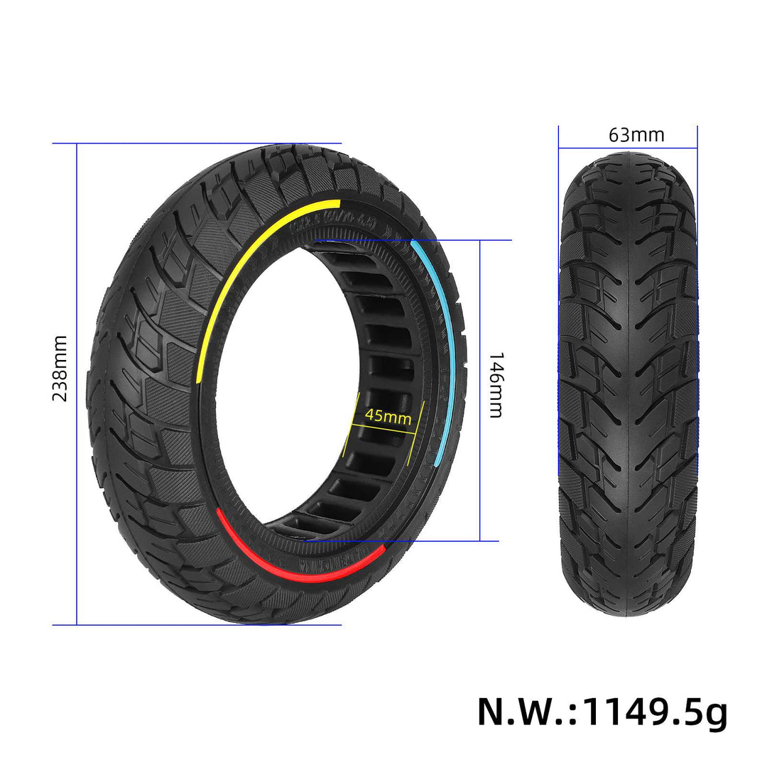 Ulip 10*2.5 60/70-6.5 Pneumatico Solido con Cerchio a Tre Colori e Slot da 45mm per monopattini Max G30 Ulip 10*2.5 Pneumatici a Nido d&